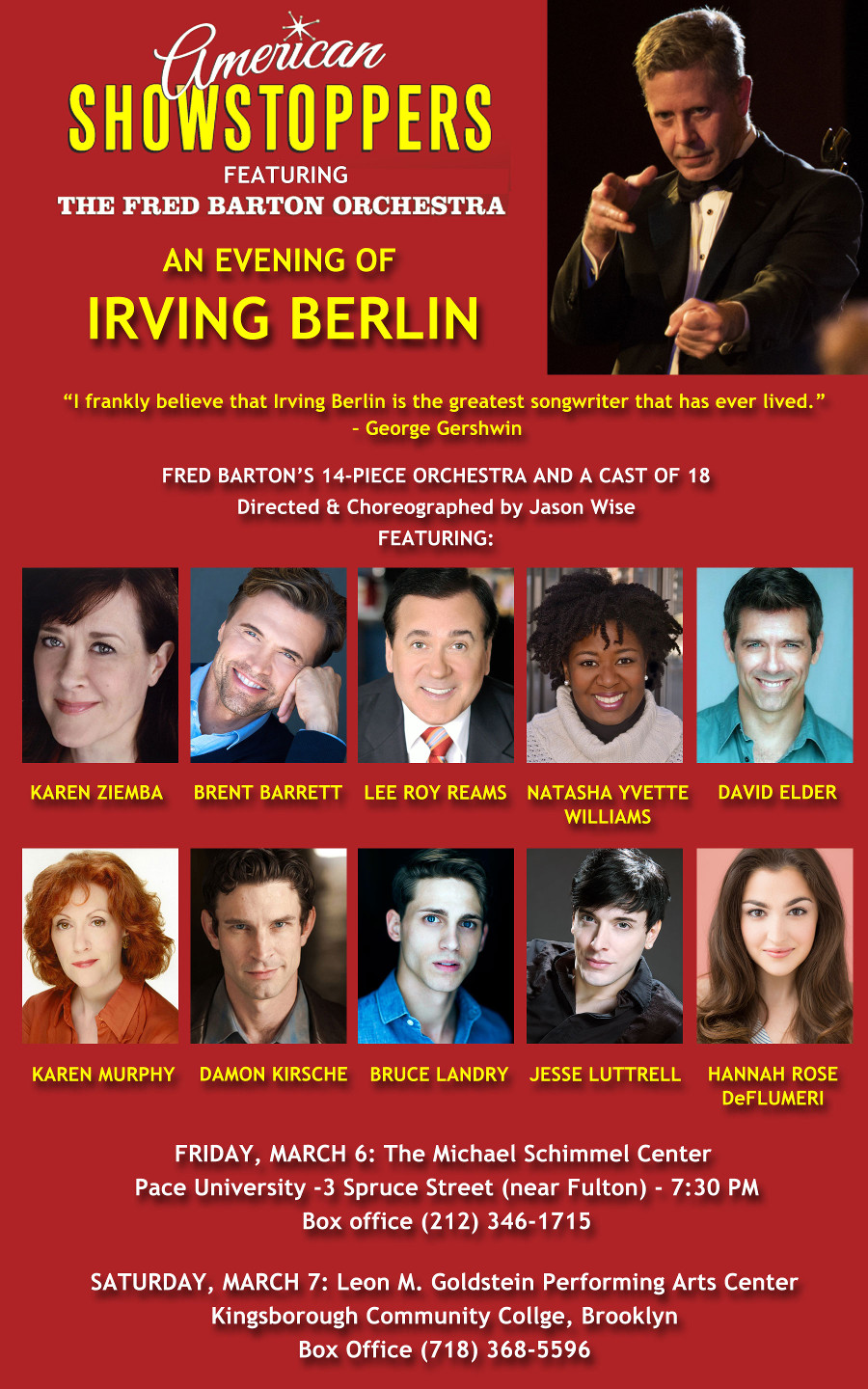 An Evening of Irving Berlin - Featuring Karen Ziemba